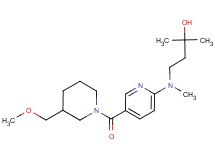 4-[(5-{[3-(methoxymethyl)piperidin-1-yl]carbonyl}pyridin-2-yl)(methyl)amino]-2-methylbutan-2-ol