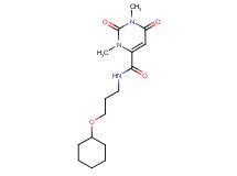 N-[3-(cyclohexyloxy)propyl]-1,3-dimethyl-2,6-dioxo-1,2,3,6-tetrahydropyrimidine-4-carboxamide