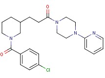 1-{3-[1-(4-chlorobenzoyl)-3-piperidinyl]propanoyl}-4-(2-pyridinyl)piperazine