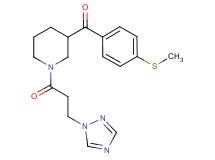 [4-(methylthio)phenyl]{1-[3-(1H-1,2,4-triazol-1-yl)propanoyl]-3-piperidinyl}methanone