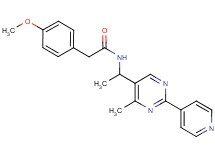 2-(4-methoxyphenyl)-N-{1-[4-methyl-2-(4-pyridinyl)-5-pyrimidinyl]ethyl}acetamide