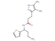 3-(4,5-dimethyl-1H-pyrazol-3-yl)-N-[1-(2-thienyl)butyl]propanamide