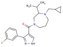 1-(cyclopropylmethyl)-4-{[3-(3-fluorophenyl)-1H-pyrazol-4-yl]carbonyl}-2-isopropyl-1,4-diazepane