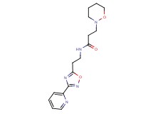 3-(1,2-oxazinan-2-yl)-N-[2-(3-pyridin-2-yl-1,2,4-oxadiazol-5-yl)ethyl]propanamide