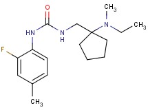 N-({1-[ethyl(methyl)amino]cyclopentyl}methyl)-N'-(2-fluoro-4-methylphenyl)urea