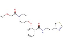 2-{[1-(methoxyacetyl)-4-piperidinyl]oxy}-N-[2-(1,3-thiazol-4-yl)ethyl]benzamide