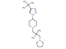 4-(4-tert-butyl-1H-1,2,3-triazol-1-yl)-1-(2,2-dimethyl-3-pyrrolidin-1-ylpropyl)piperidine