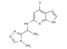 4-chloro-N-[1-(4-methyl-4H-1,2,4-triazol-3-yl)ethyl]-1H-pyrrolo[2,3-b]pyridin-6-amine