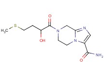 7-[2-hydroxy-4-(methylthio)butanoyl]-5,6,7,8-tetrahydroimidazo[1,2-a]pyrazine-3-carboxamide