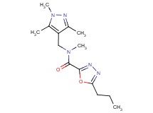 N-methyl-5-propyl-N-[(1,3,5-trimethyl-1H-pyrazol-4-yl)methyl]-1,3,4-oxadiazole-2-carboxamide