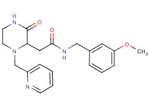 N-(3-methoxybenzyl)-2-[3-oxo-1-(2-pyridinylmethyl)-2-piperazinyl]acetamide