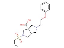 (3aS*,6aS*)-2-(ethylsulfonyl)-5-(2-phenoxyethyl)hexahydropyrrolo[3,4-c]pyrrole-3a(1H)-carboxylic acid