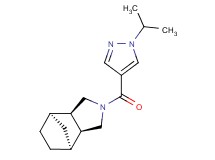 (1R*,2R*,6S*,7S*)-4-[(1-isopropyl-1H-pyrazol-4-yl)carbonyl]-4-azatricyclo[5.2.1.0~2,6~]decane