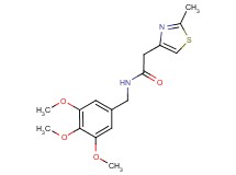 2-(2-methyl-1,3-thiazol-4-yl)-N-(3,4,5-trimethoxybenzyl)acetamide
