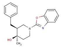 (3S*,4R*)-1-(1,3-benzoxazol-2-yl)-3-benzyl-4-methyl-4-piperidinol