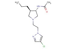 N-{(3S*,4R*)-1-[2-(4-chloro-1H-pyrazol-1-yl)ethyl]-4-propylpyrrolidin-3-yl}acetamide