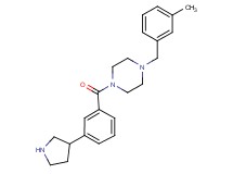 1-(3-methylbenzyl)-4-[3-(3-pyrrolidinyl)benzoyl]piperazine dihydrochloride