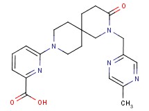 6-{2-[(5-methylpyrazin-2-yl)methyl]-3-oxo-2,9-diazaspiro[5.5]undec-9-yl}pyridine-2-carboxylic acid