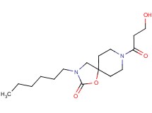 3-hexyl-8-(3-hydroxypropanoyl)-1-oxa-3,8-diazaspiro[4.5]decan-2-one