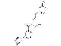 N-ethyl-N-[2-(3-methylphenoxy)ethyl]-3-(4H-1,2,4-triazol-4-yl)benzamide