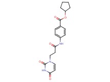 cyclopentyl 4-{[3-(2,4-dioxo-3,4-dihydropyrimidin-1(2H)-yl)propanoyl]amino}benzoate