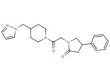 1-{2-oxo-2-[4-(1H-pyrazol-1-ylmethyl)-1-piperidinyl]ethyl}-4-phenyl-2-pyrrolidinone