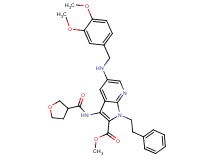 methyl 5-[(3,4-dimethoxybenzyl)amino]-1-(2-phenylethyl)-3-[(tetrahydro-3-furanylcarbonyl)amino]-1H-pyrrolo[2,3-b]pyridine-2-carboxylate