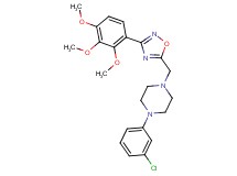 1-(3-chlorophenyl)-4-{[3-(2,3,4-trimethoxyphenyl)-1,2,4-oxadiazol-5-yl]methyl}piperazine