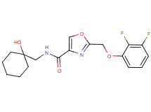 2-[(2,3-difluorophenoxy)methyl]-N-[(1-hydroxycyclohexyl)methyl]-1,3-oxazole-4-carboxamide