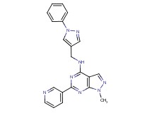 1-methyl-N-[(1-phenyl-1H-pyrazol-4-yl)methyl]-6-pyridin-3-yl-1H-pyrazolo[3,4-d]pyrimidin-4-amine