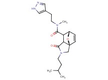 (3aR*,6S*)-N-methyl-2-(3-methylbutyl)-1-oxo-N-[2-(1H-pyrazol-4-yl)ethyl]-1,2,3,6,7,7a-hexahydro-3a,6-epoxyisoindole-7-carboxamide
