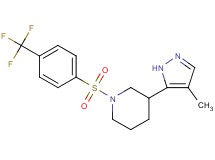 3-(4-methyl-1H-pyrazol-5-yl)-1-{[4-(trifluoromethyl)phenyl]sulfonyl}piperidine