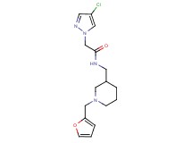 2-(4-chloro-1H-pyrazol-1-yl)-N-{[1-(2-furylmethyl)piperidin-3-yl]methyl}acetamide