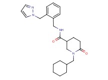 1-(cyclohexylmethyl)-6-oxo-N-[2-(1H-pyrazol-1-ylmethyl)benzyl]-3-piperidinecarboxamide