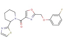 1-({2-[(3-fluorophenoxy)methyl]-1,3-oxazol-4-yl}carbonyl)-2-(1,3-thiazol-2-yl)piperidine