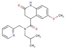 N-isobutyl-6-methoxy-2-oxo-N-(2-pyridinylmethyl)-1,2,3,4-tetrahydro-4-quinolinecarboxamide