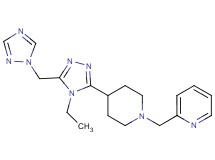 2-({4-[4-ethyl-5-(1H-1,2,4-triazol-1-ylmethyl)-4H-1,2,4-triazol-3-yl]piperidin-1-yl}methyl)pyridine