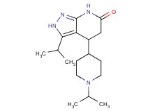 3-isopropyl-4-(1-isopropylpiperidin-4-yl)-2,4,5,7-tetrahydro-6H-pyrazolo[3,4-b]pyridin-6-one