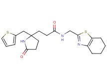 3-[5-oxo-2-(2-thienylmethyl)-2-pyrrolidinyl]-N-(4,5,6,7-tetrahydro-1,3-benzothiazol-2-ylmethyl)propanamide