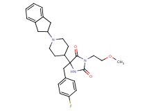 5-[1-(2,3-dihydro-1H-inden-2-yl)-4-piperidinyl]-5-(4-fluorobenzyl)-3-(2-methoxyethyl)-2,4-imidazolidinedione