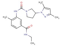 3-(3,5-dimethyl-1H-pyrazol-1-yl)-N-{5-[(ethylamino)carbonyl]-2-methylphenyl}pyrrolidine-1-carboxamide
