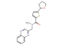 N-methyl-N-(2-quinoxalinylmethyl)-5-(tetrahydro-2-furanyl)-2-thiophenecarboxamide