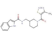 N-({1-[(4-methyl-1,2,3-thiadiazol-5-yl)carbonyl]piperidin-3-yl}methyl)-1H-indole-2-carboxamide