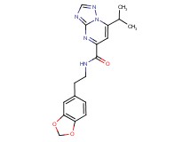 N-[2-(1,3-benzodioxol-5-yl)ethyl]-7-isopropyl[1,2,4]triazolo[1,5-a]pyrimidine-5-carboxamide