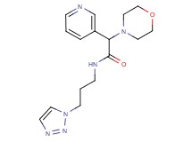 2-(4-morpholinyl)-2-(3-pyridinyl)-N-[3-(1H-1,2,3-triazol-1-yl)propyl]acetamide