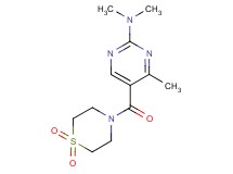 5-[(1,1-dioxido-4-thiomorpholinyl)carbonyl]-N,N,4-trimethyl-2-pyrimidinamine