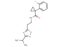 1-(2-fluorophenyl)-N-[2-(3-isopropyl-1,2,4-oxadiazol-5-yl)ethyl]cyclopropanecarboxamide