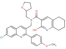 N-{[7-chloro-2-(4-methoxyphenyl)-3-quinolinyl]methyl}-2-hydroxy-N-(tetrahydro-2-furanylmethyl)-5,6,7,8-tetrahydro-3-quinolinecarboxamide