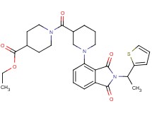 ethyl 1-[(1-{1,3-dioxo-2-[1-(2-thienyl)ethyl]-2,3-dihydro-1H-isoindol-4-yl}-3-piperidinyl)carbonyl]-4-piperidinecarboxylate