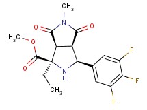 methyl (1R*,3S*,3aR*,6aS*)-1-ethyl-5-methyl-4,6-dioxo-3-(3,4,5-trifluorophenyl)octahydropyrrolo[3,4-c]pyrrole-1-carboxylate